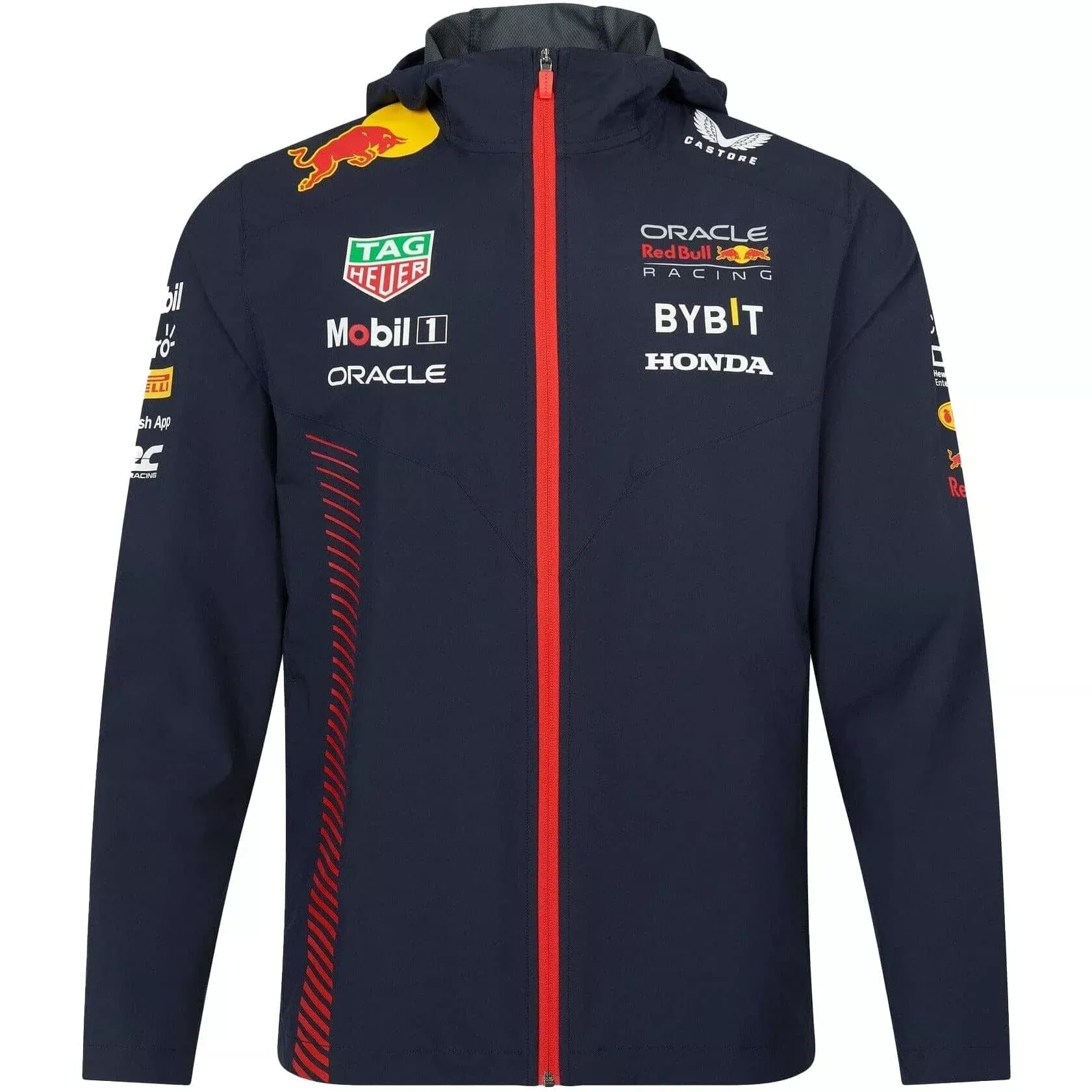 Castore Red Bull Racing F1 Rain Jacket, Medium, Polyester, Night Sky, Model TU2643