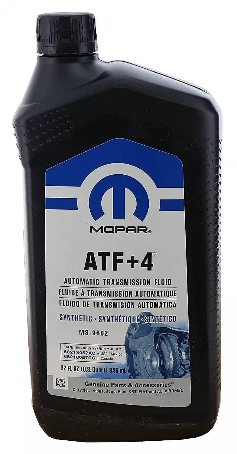 Chrysler (68218057Ac) Genuine Mopar Fluid Atf+4 Automatic Transmission Fluid – 1 Quart, 32 Ounces