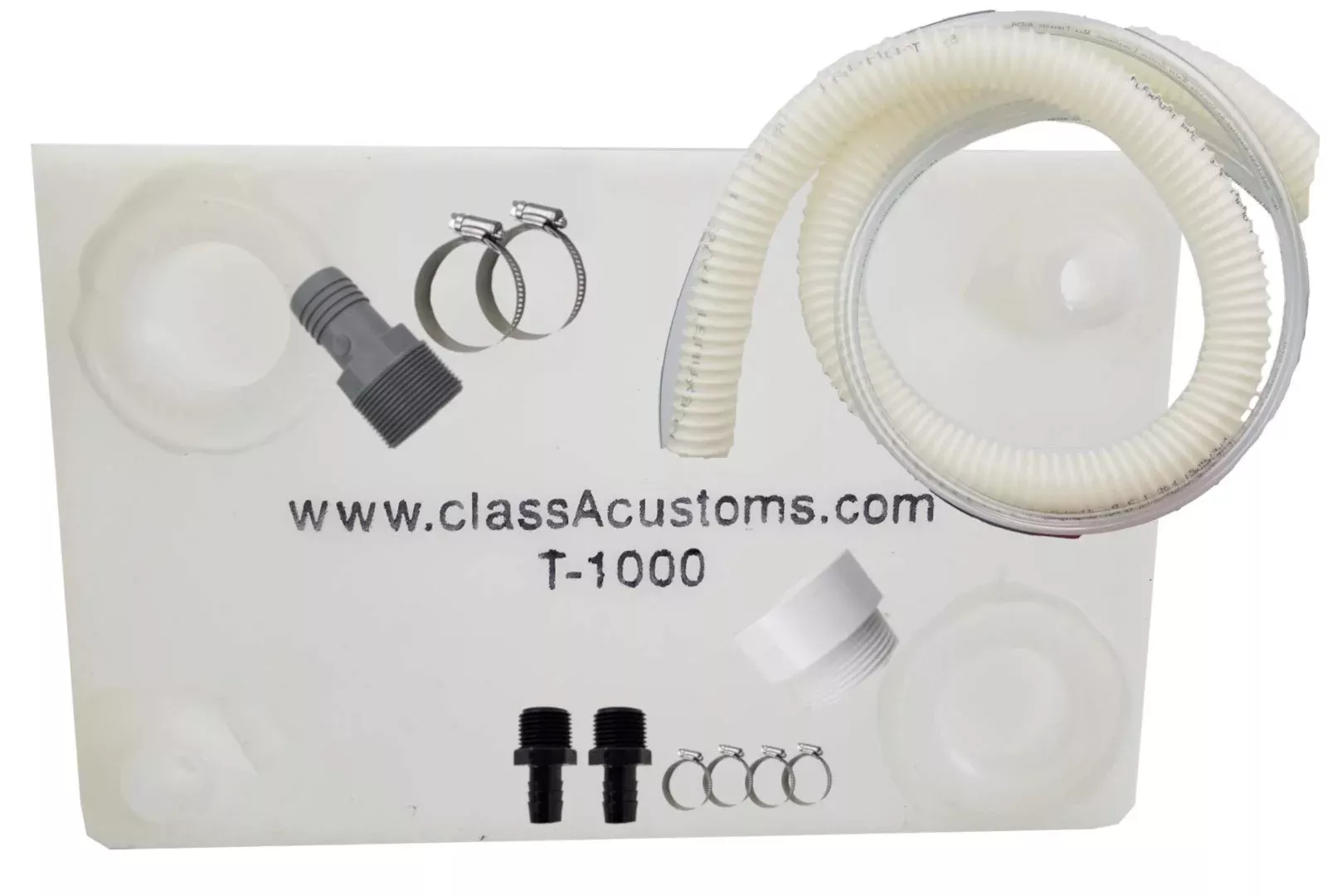 Class A Customs 10 Gallon Fresh Water Tank & Plumbing Kit – White Resin RV Concession