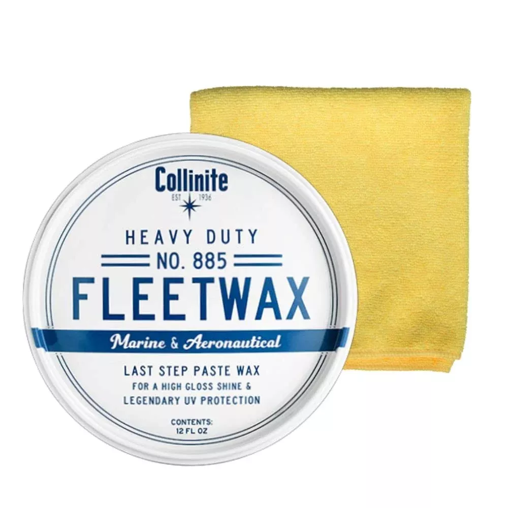 COLLINITE 885 Heavy Duty Fleetwax Paste and Towel Combo – 1 Count, Durable Waxing Solution for Vehicle Protection