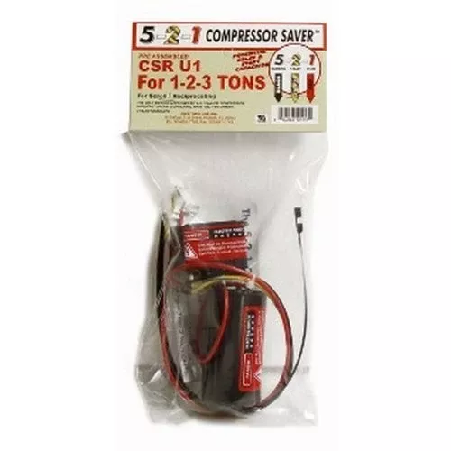 CPS 5-2-1 CSRU1 Compressor Saver for 1-3 Ton Units – Black/Red – Plastic Material