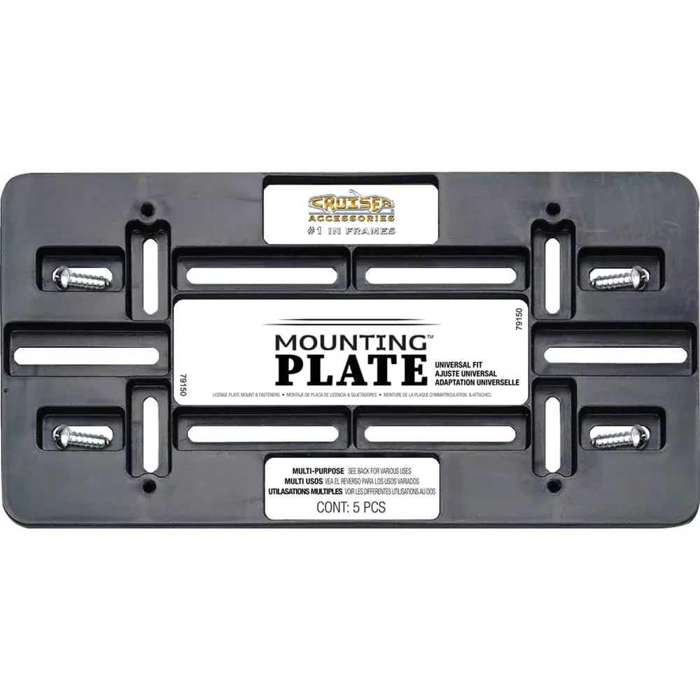 Cruiser Accessories 79150 Mounting Plate, Black, 1 Mount