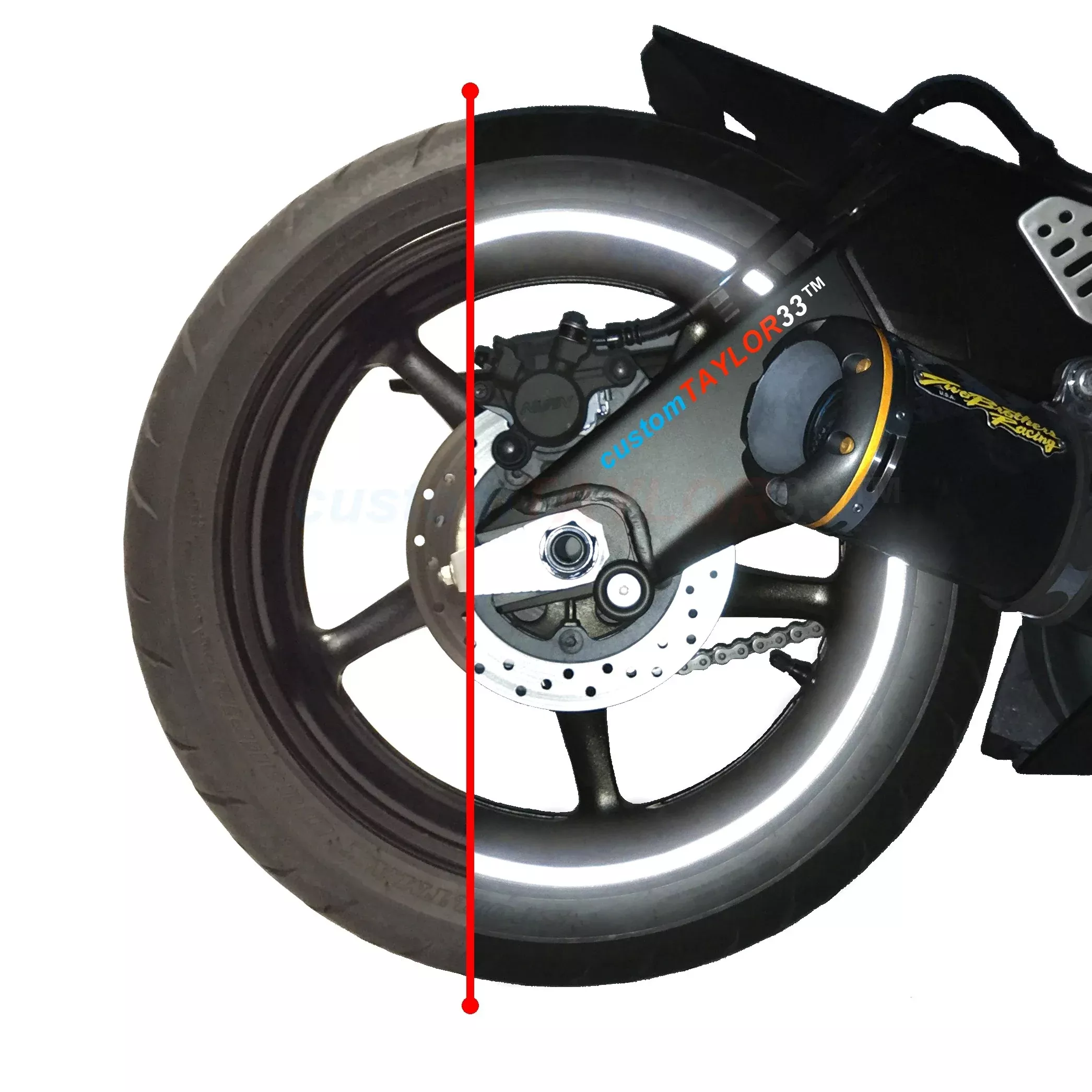 Customtaylor33 (All Vehicles Black Engineering Grade Reflective Copyrighted Safety Rim Tapes (Must Select Your Rim Size), 17”/1