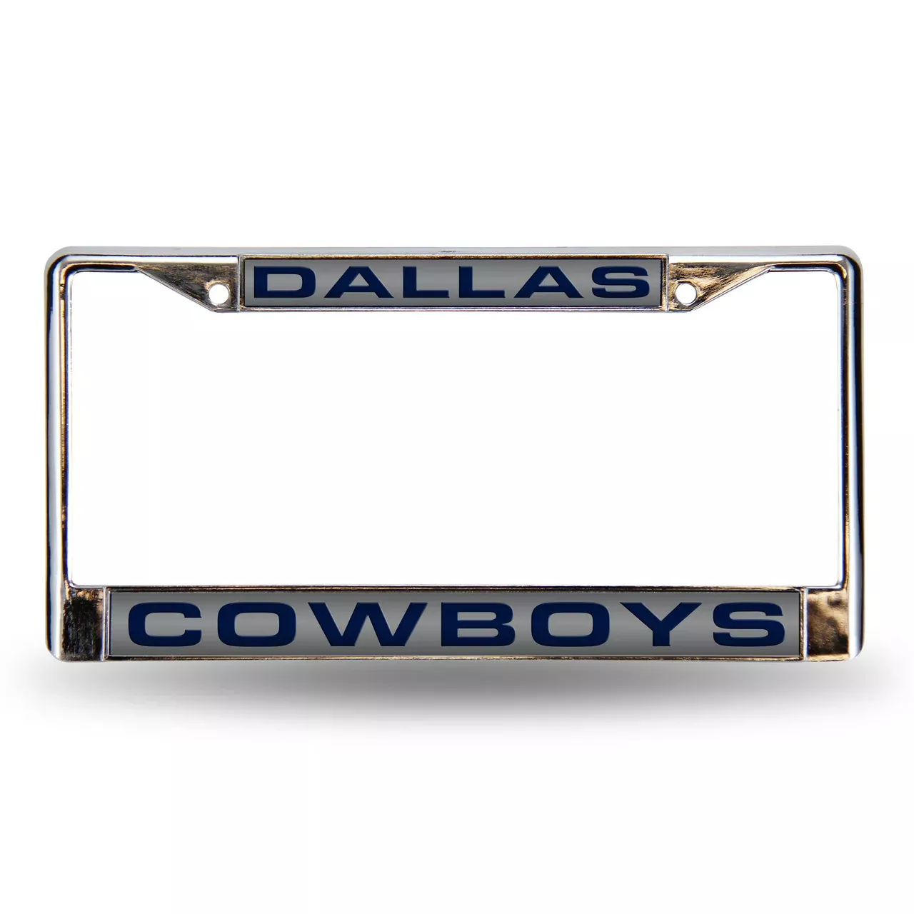 Dallas Cowboys License Plate Frame Laser Cut Chrome Silver
