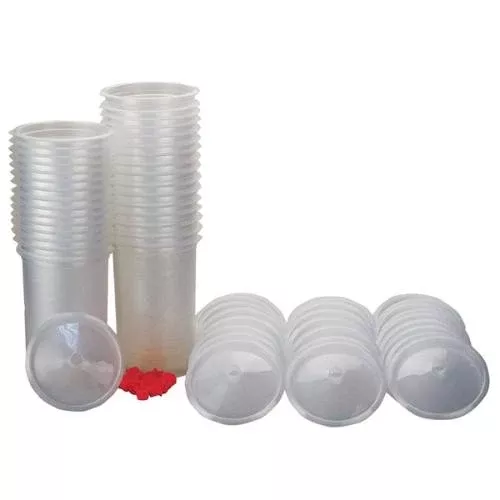 DevilBiss DeKups DPV-34-000 34 oz Disposable Cup and Lid Kit, 50 pc