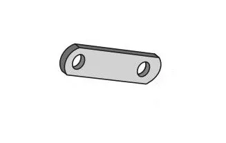 Dexter Axle Shackle Link Short Black 2.25 Hole 018-020-05