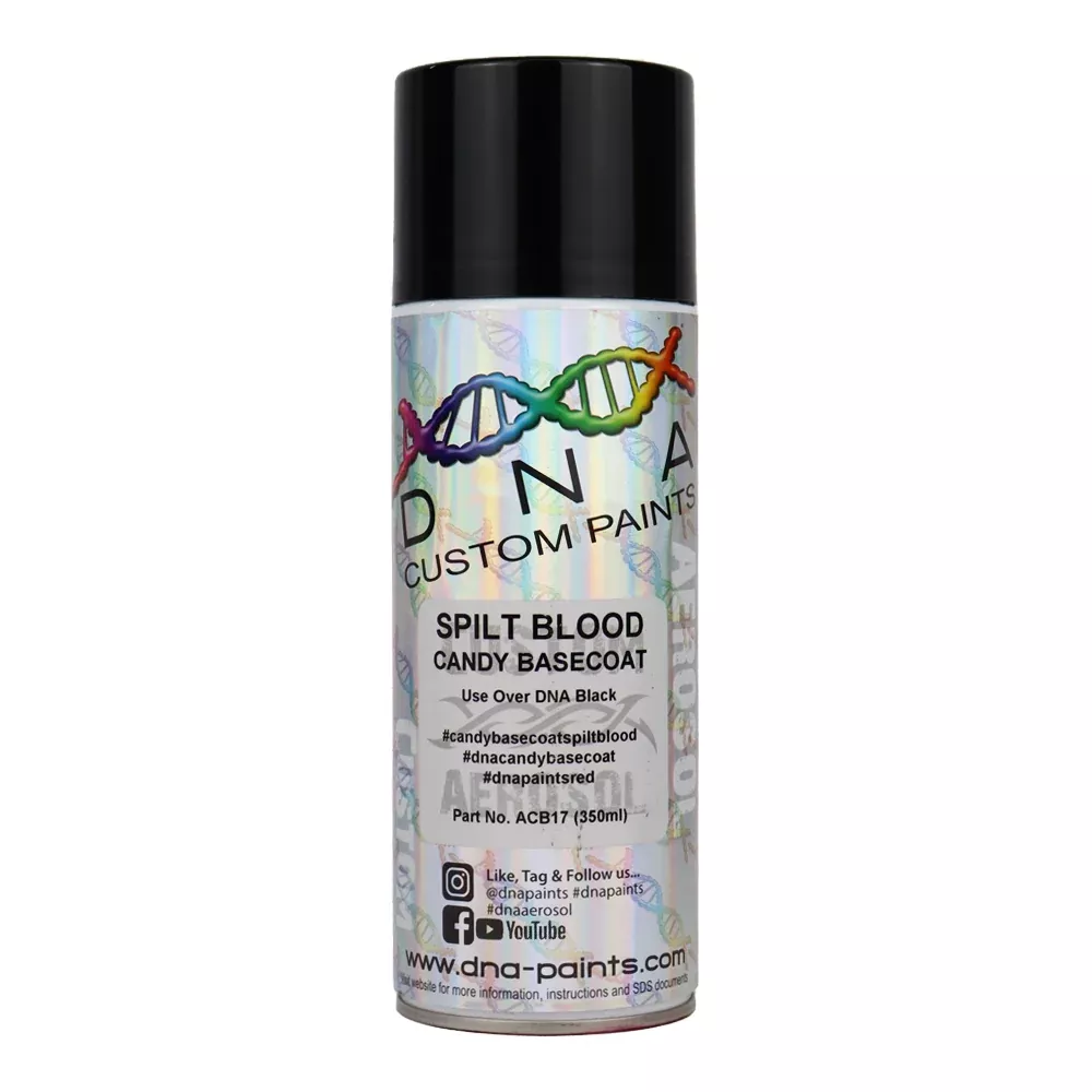 DNA PAINTS Candy Basecoat Spray Paint 350ml Aerosol Candy Spilt Blood