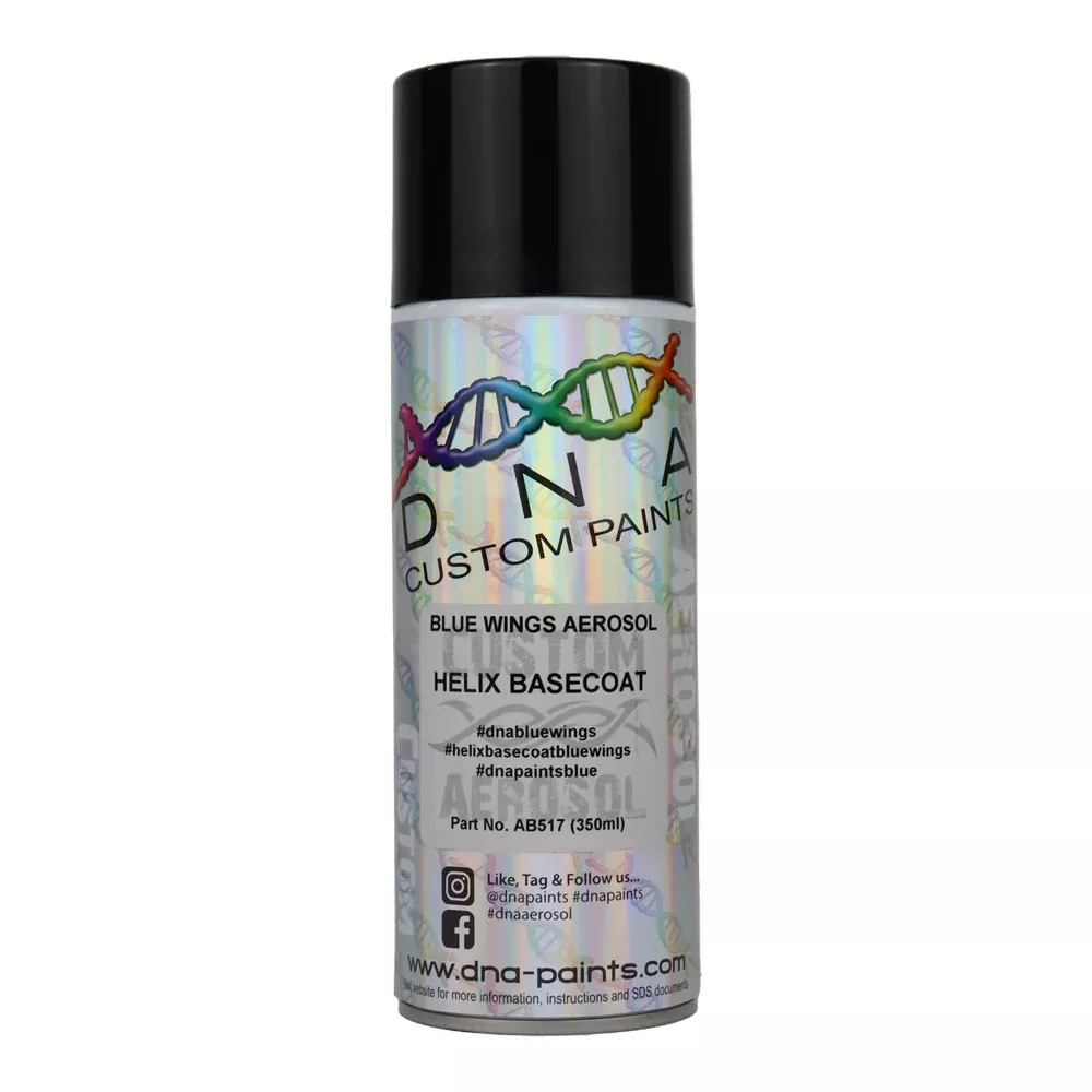 DNA PAINTS Helix Basecoat Spray Paint 350ml Aerosol Blue Wings