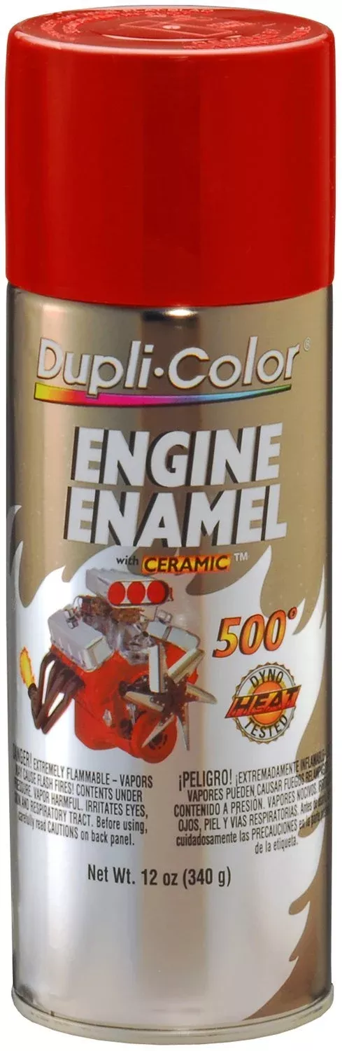 Dupli-Color De1605 Engine Enamel Spray Paint With Ceramic - Ford Red - 12 Oz Aerosol Can