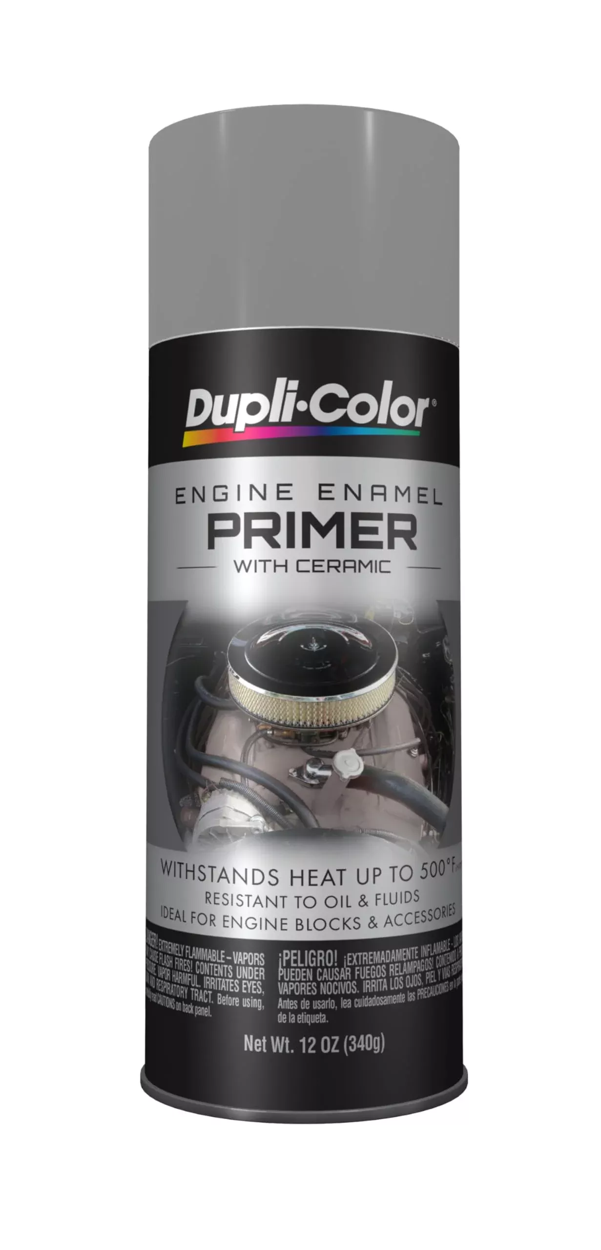 Dupli-Color De1612 Engine Enamel Spray Paint With Ceramic – Gray Primer – 12 Oz Aerosol Can