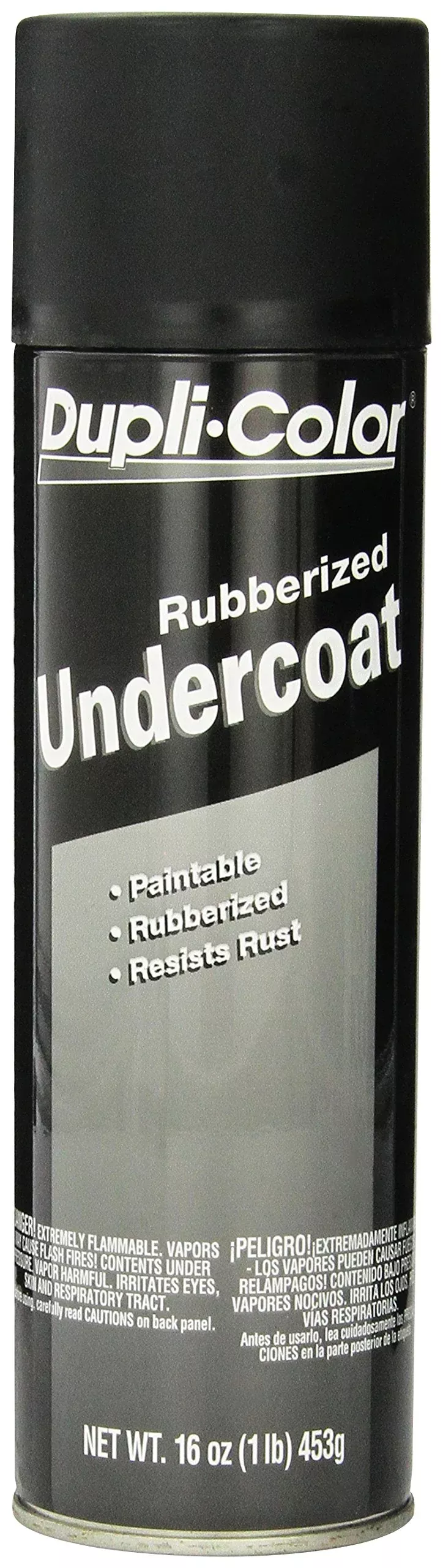 Dupli-Color Paintable Rubberized Undercoat Spray - Black, 16 oz Aerosol Can, Model EUC101A00