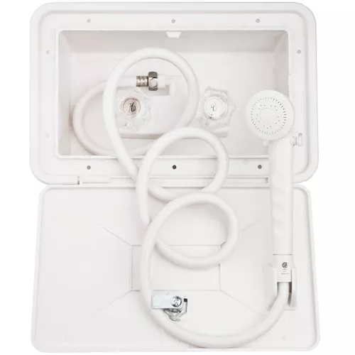 Dura Faucet Exterior Shw Box Kitwhite DF-SA170-WT
