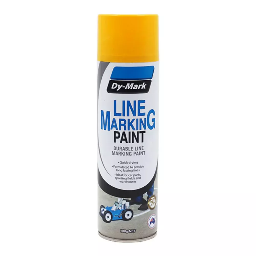 DY-MARK Line & Hand Marking Spray Paint Yellow 500g Aerosol