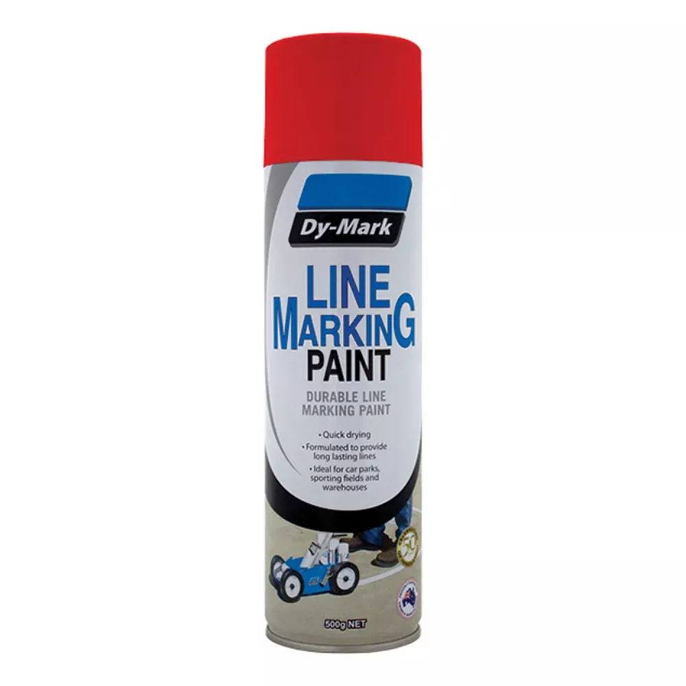 DY-MARK Line Marking Spray Paint Red 500g Aerosol Durable Acrylic Inverted