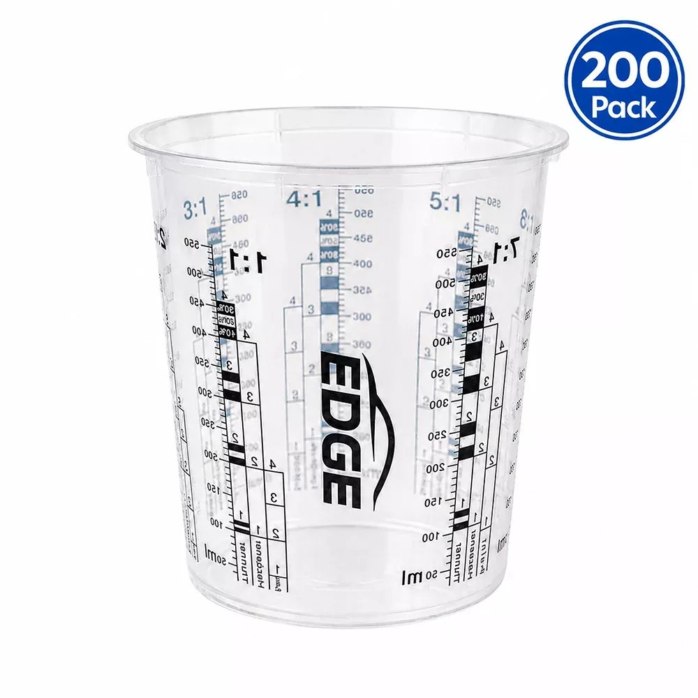 EDGE Paint Mixing Cup 2250ml Graduated 1800ml Measuring Container Box Of 200