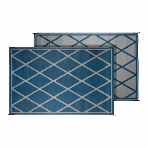Faulkner Mat Diamond 8x20 Blue/ivory 68919