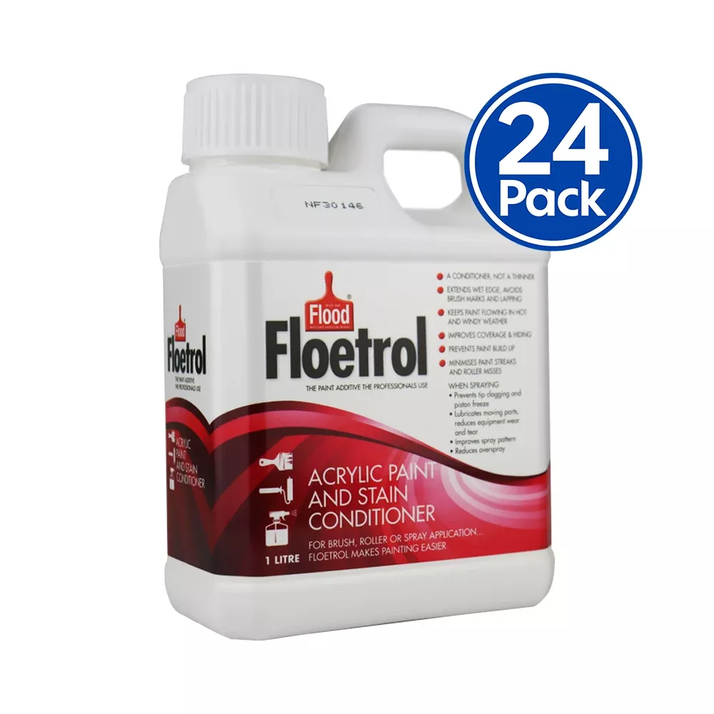 FLOOD Floetrol Acrylic Paint And Stain Conditioner Additive 1L x 24 Pack