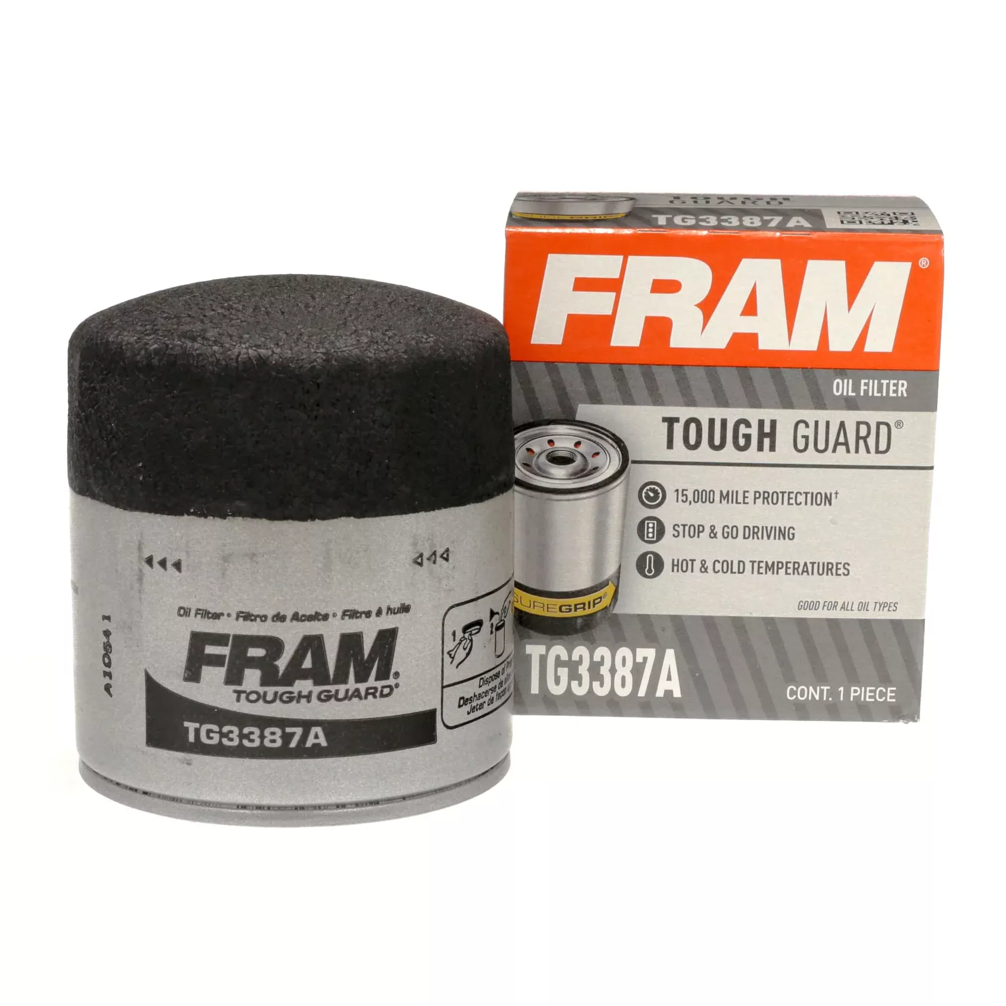 Fram Tough Guard Replacement Oil Filter Tg4967, Designed For Interval Full-Flow Changes Lasting Up To 15K Miles