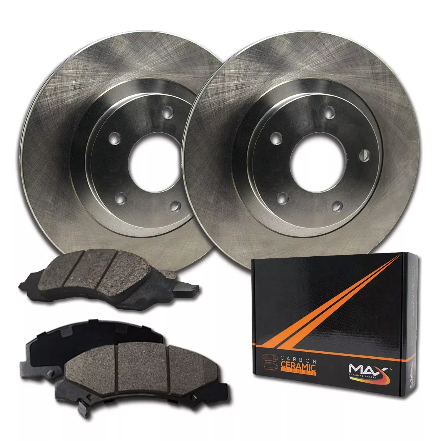 [Front] Max Brakes Premium Oe Rotors With Carbon Ceramic Pads Kt014841-1