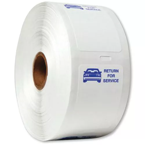 Generic “Return for Service” Static Cling on a Roll