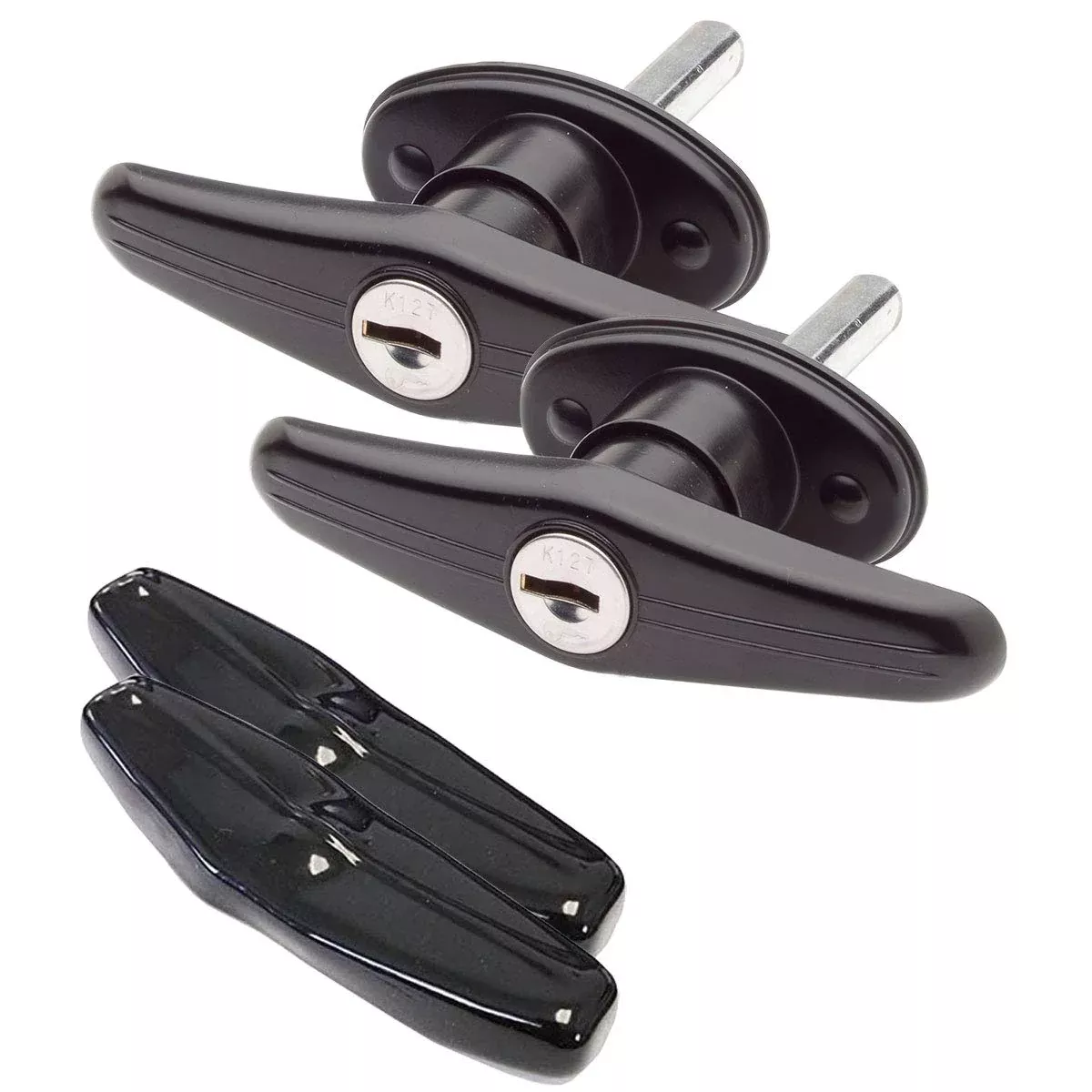 Gordon Glass Co. Truck Cap Locking T-Handles With Dust Covers – Pair Set