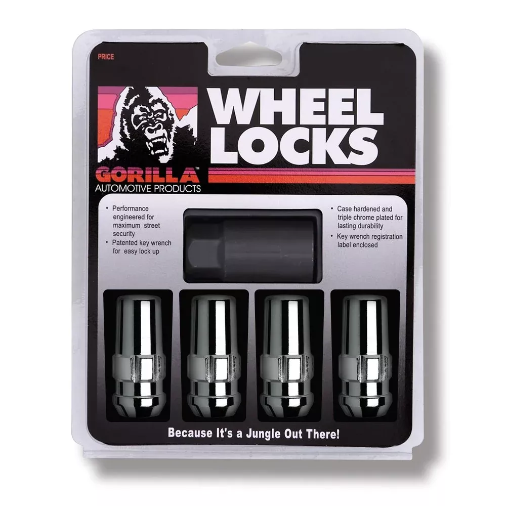 Gorilla Automotive 76681N Duplex Acorn Wheel Locks (1/2' Thread Size), Pack Of 4