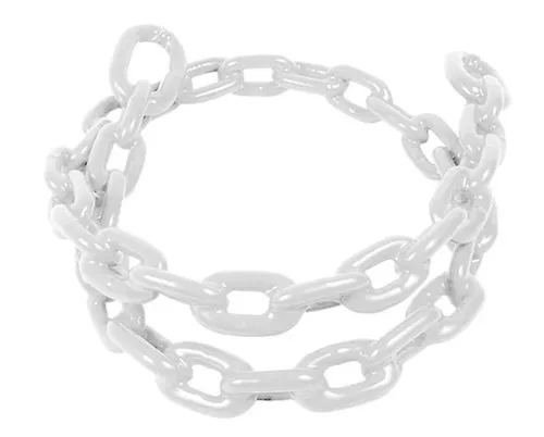 Greenfield Vnyl Ctd Chain 1/4x4 White 2115-W