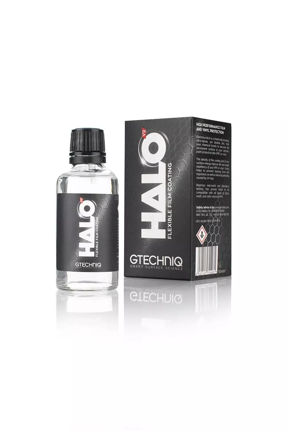 Gtechniq – Halo V2 – Flexible Paint, Ppf, And Vinyl Protection; Safe For All Types Of Wraps/Ppf: Gloss, Satin, And Matte Finishes, Plus Self-Healing – 50Ml