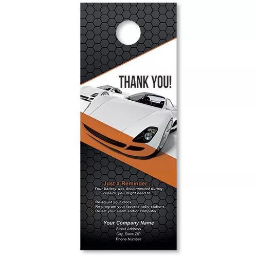 Hang Tag – Care for New Paint Job