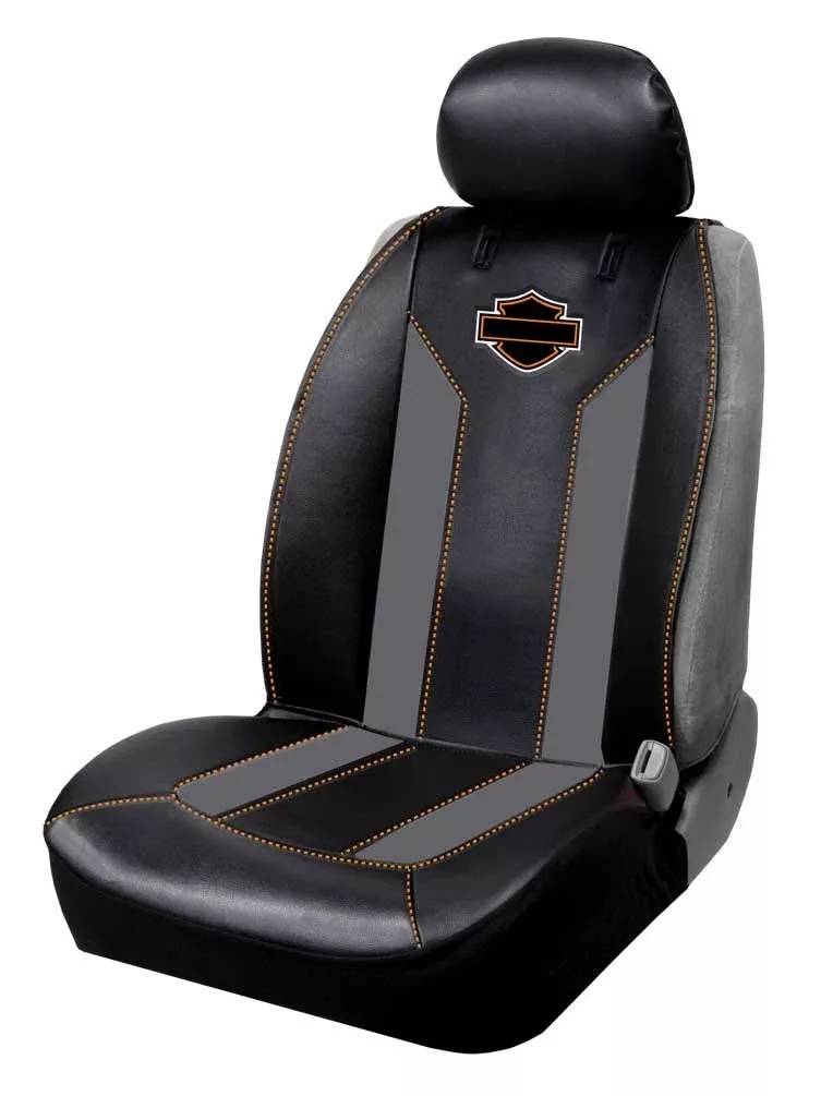 Harley-Davidson Deluxe Sideless 3-Piece Seat Cover, One Size, Black, Model 8689