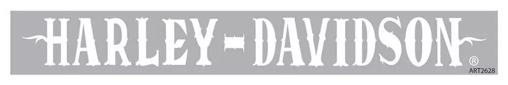 Harley-Davidson White Western Font Windshield Decal Cg3760