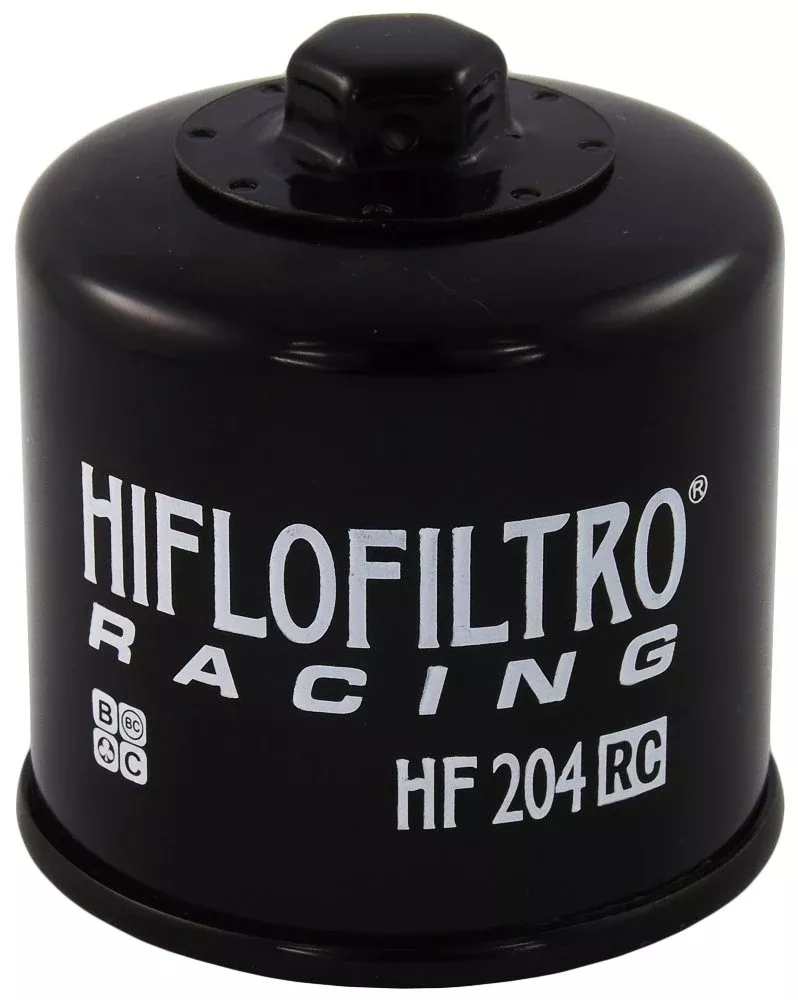 Hiflofiltro HF204RC Premium Oil Filter – High Performance, Steel, Black, Single