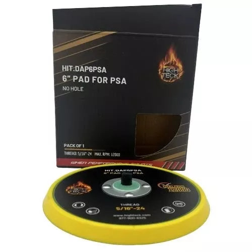 High Teck 6" Dia Sticky Backup Pad for Palm Sander | 5/16"-24 Thread
