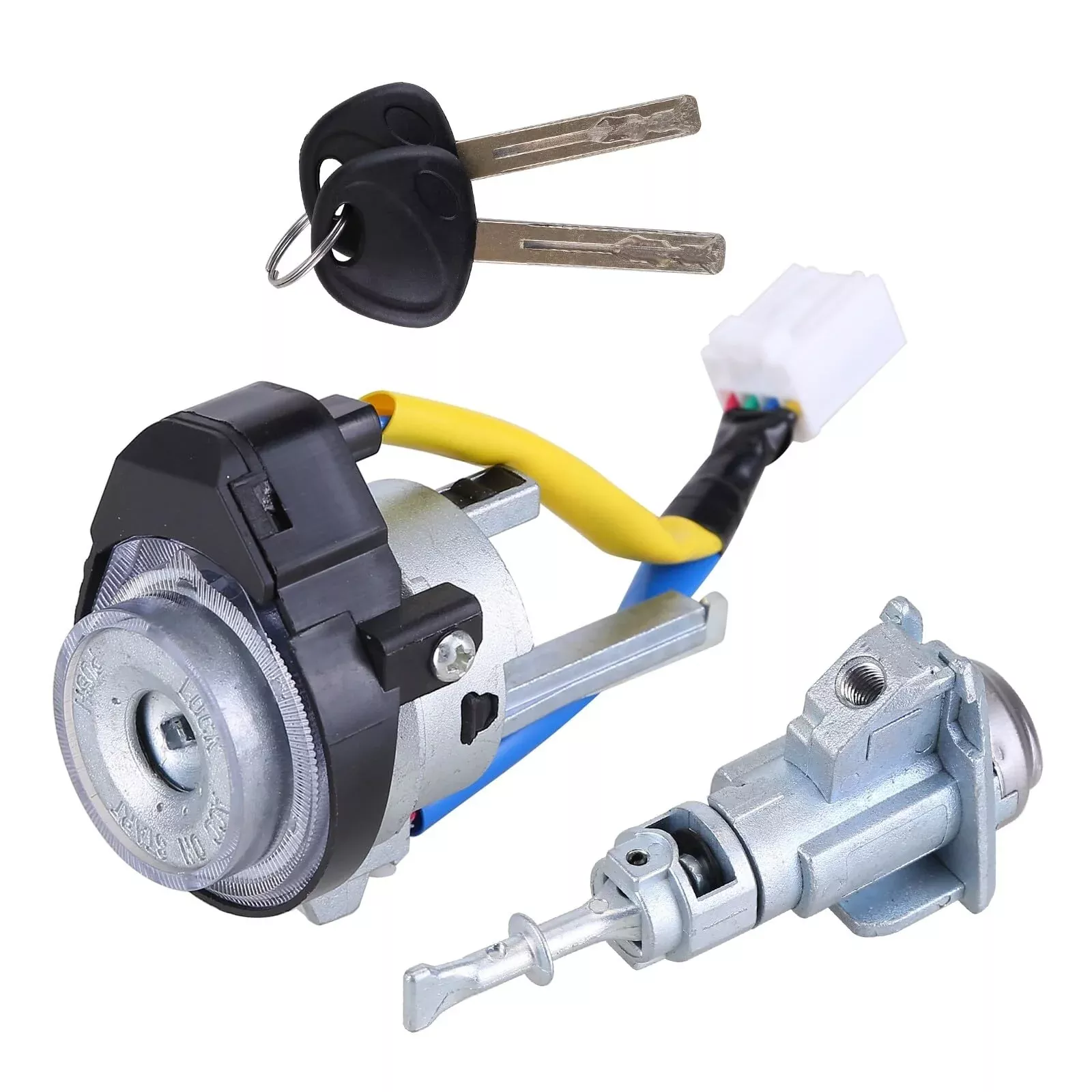 Hiolpen Replace 81905-2T040, Ignition Door Lock Cylinder New Switch W/ 2 Keys Compatible For 2011-2015 For Kia Optima 2013-2017 For Kia Rio
