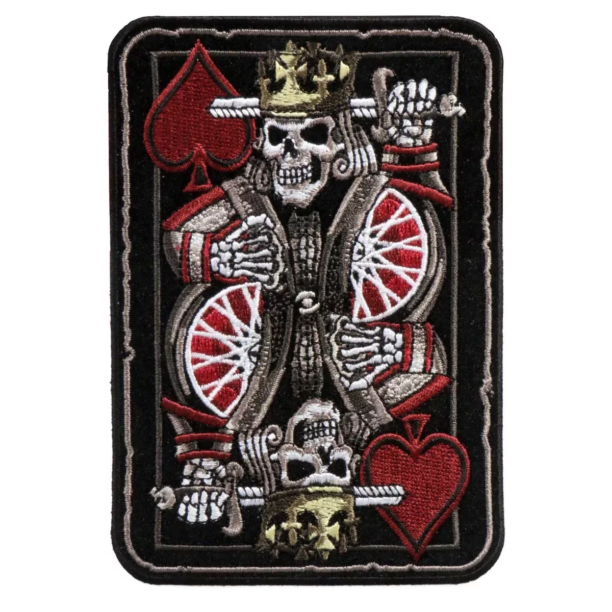 Hot Leathers Suicide King Patch (Multicolor, 3.5′ Width X 4′ Height)