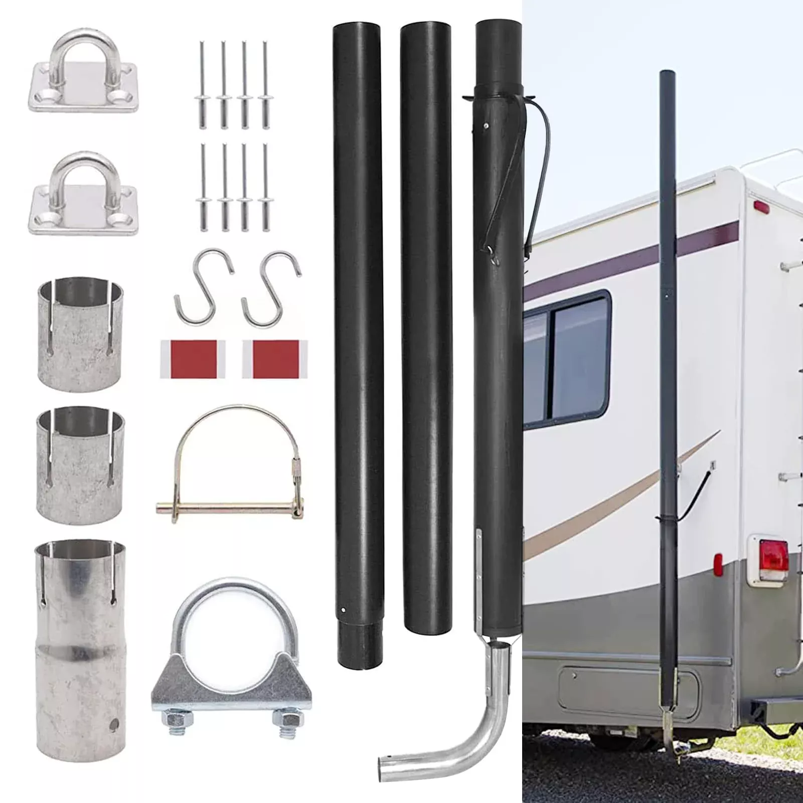 HRepair RV Generator Exhaust Extension Kit, Model 44461 – Efficient Venting System for RV Generators