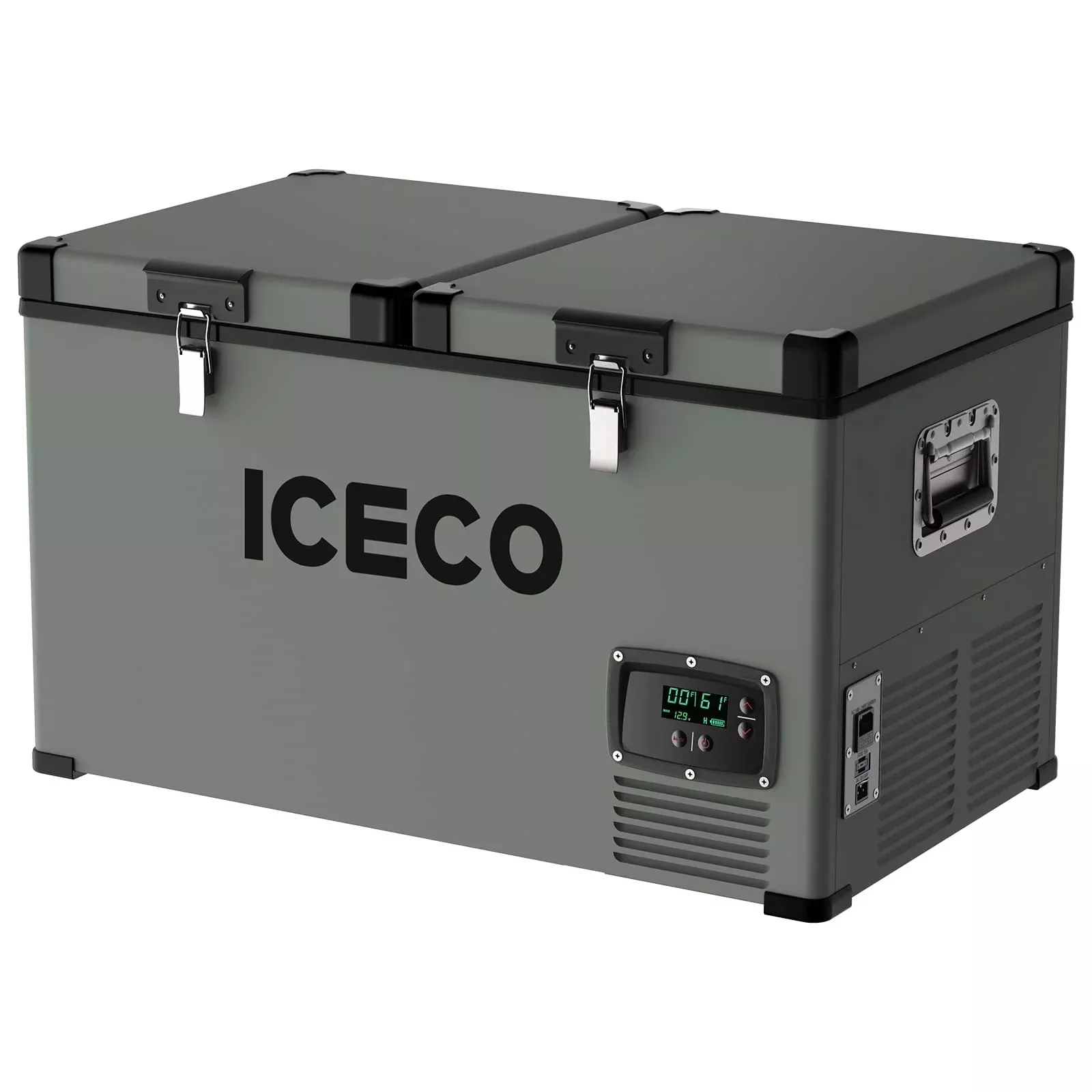 ICECO VL60 Dual Zone Portable Refrigerator, 60L, SECOP Compressor, Green, AC/DC, Insulated Cover
