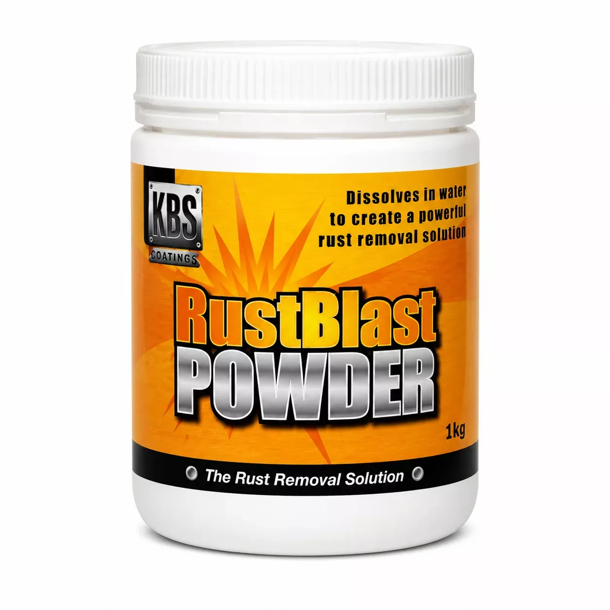 KBS RustBlast Powder 1kg Rust Remover Metal Preparation Compound