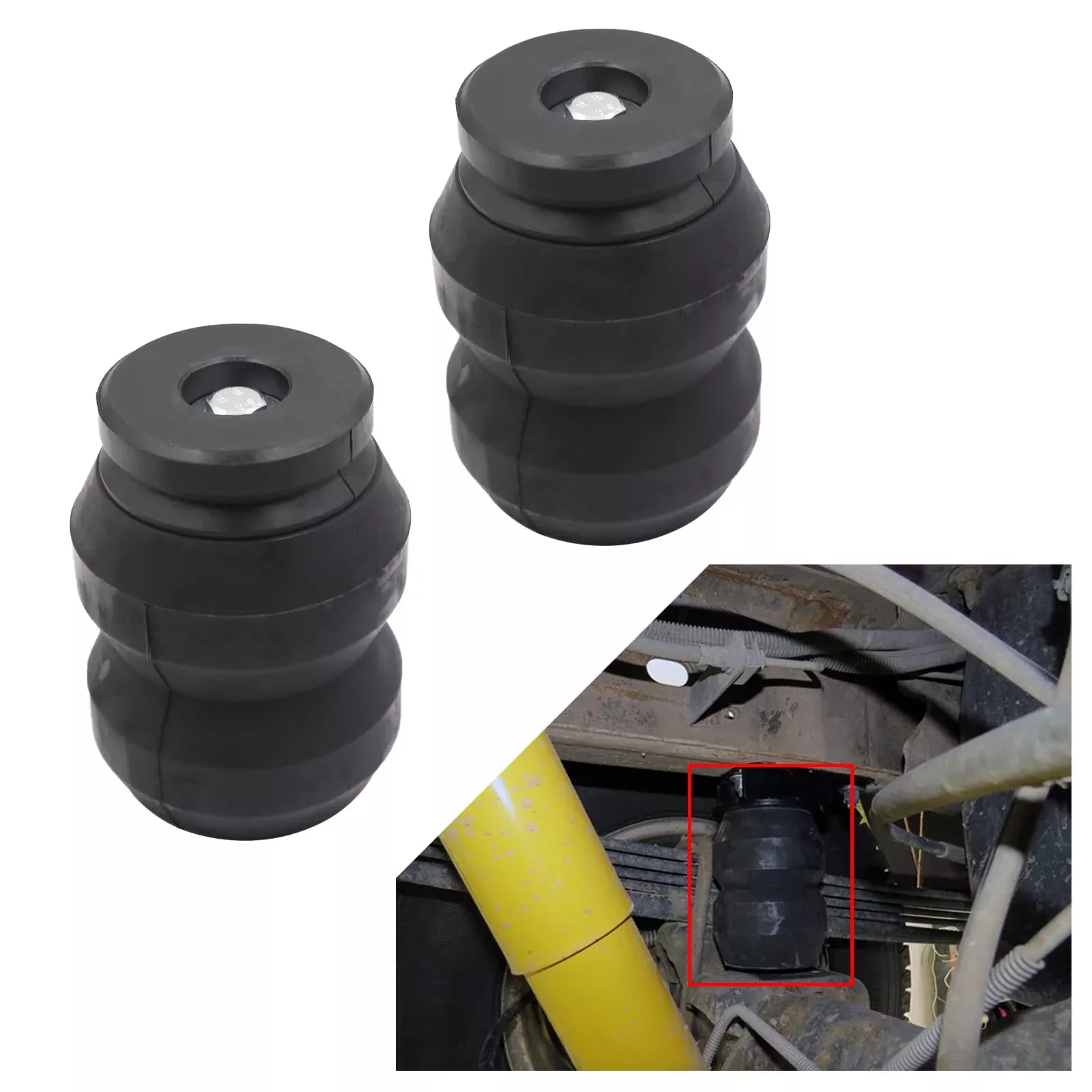 LAFORMO DR1500DQ Ram 1500 Suspension Enhancement System, Rubber Helper Spring Kit, 8600 lbs Capacity, Compatible with 2009-2021 Ram 1500 2