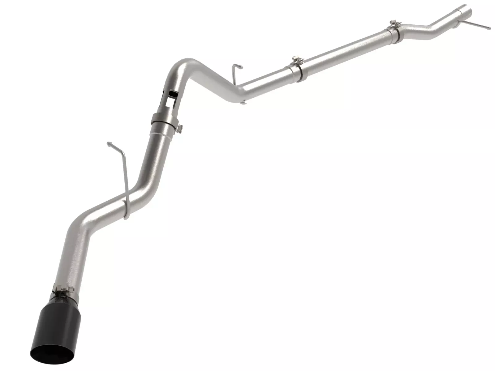Large Bore-HD 3 IN 409 Stainless Steel DPF-Back Exhaust System w/ Black Tip