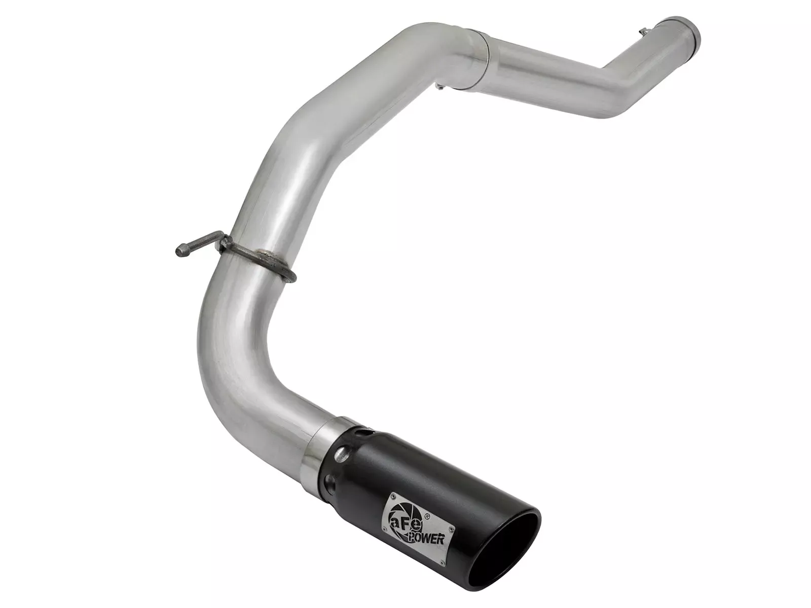 Large Bore-HD 4 IN DPF-Back Stainless Steel Exhaust System w/ Black Tip