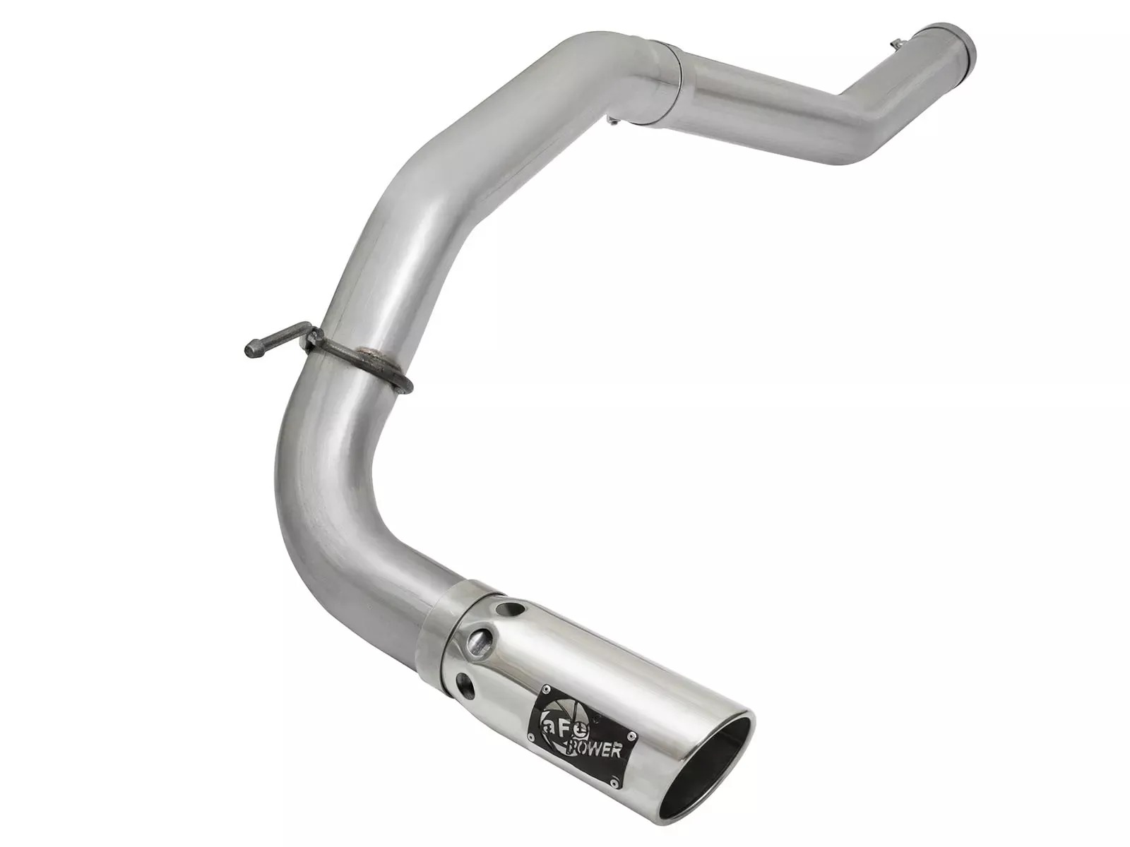 Large Bore-HD 4 IN DPF-Back Stainless Steel Exhaust System w/ Polished Tip