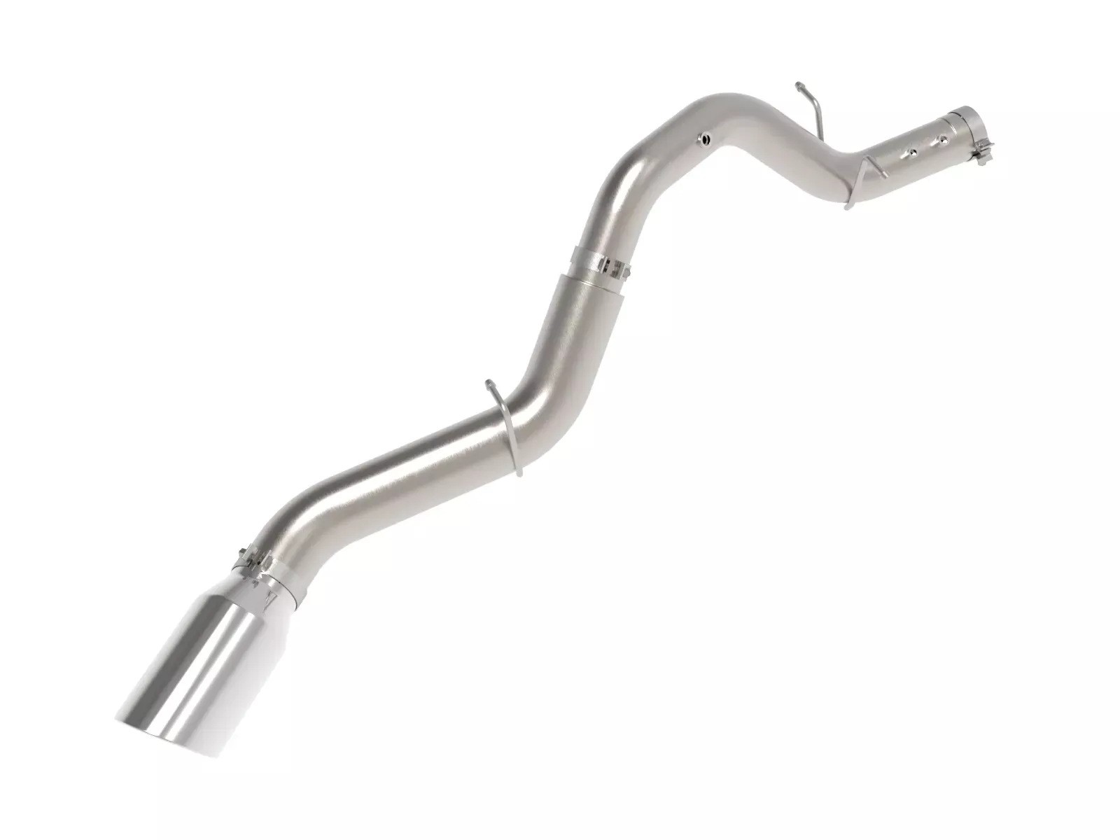 Large Bore-HD 5 IN 409 Stainless Steel DPF-Back Exhaust System w/ Polished Tip