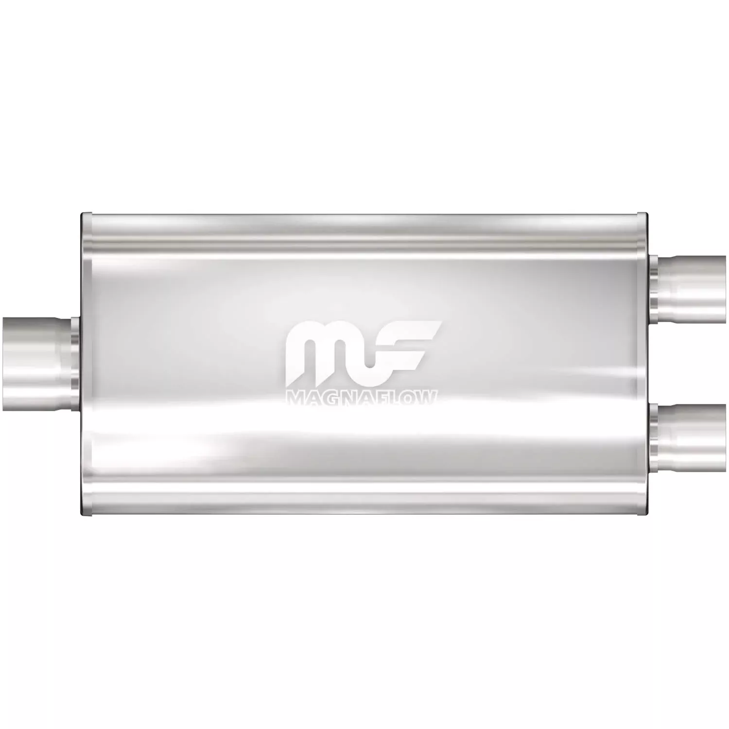 Magnaflow Performance Exhaust Muffler 12595: 3.5’/3′ Inlet/Outlet, 5X11X22′ Oval, Stainless Steel, Satin Finish