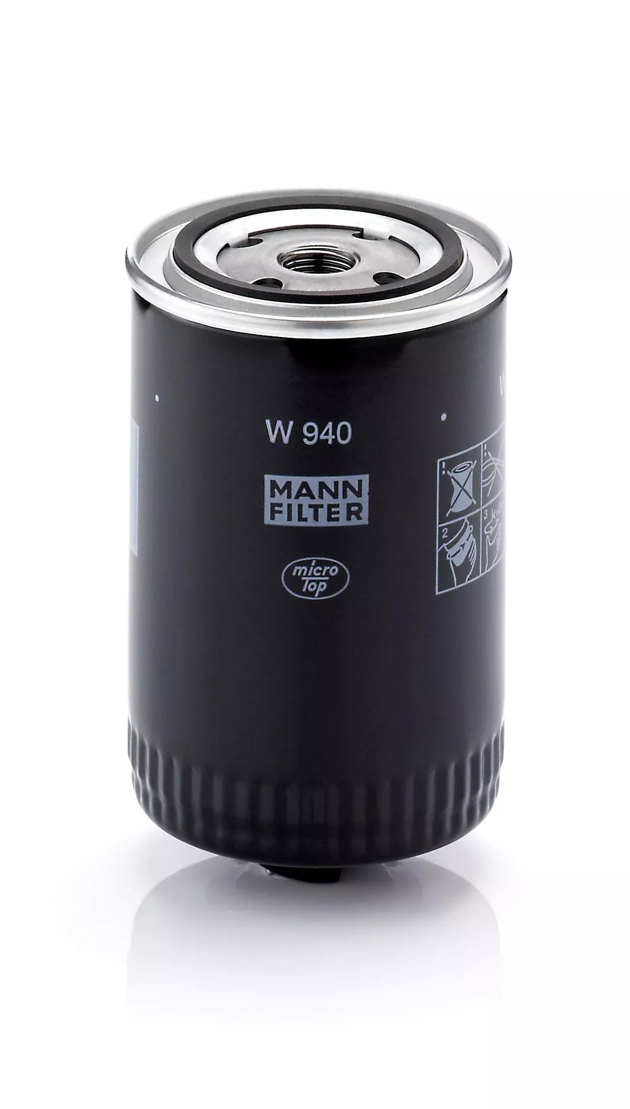 Mann Filter W 940 Spin-on Oil Filter - High Performance Oil Filtration