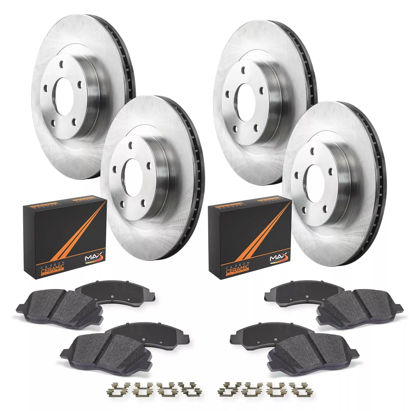 Max Advanced Brakes Front & Rear Brake Kit For 2009-2011 2012 2013 2014 2016 2017 2018 2019 2020 2021 Nissan Maxima Replacement Premium Oe Disc Brake Rotors And Ceramic Brake Pads