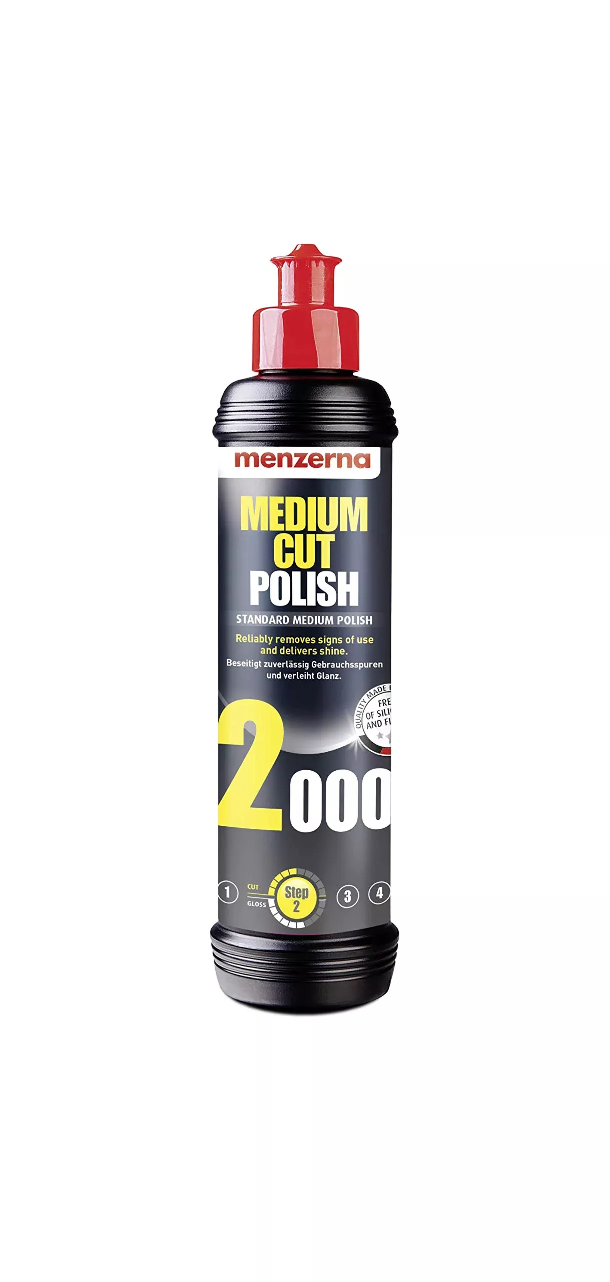 Menzerna Medium Cut Polish 2000 8 Fl Oz – The Classic Fine Abrasive Polish For The Removal Of Moderately Deep Scratches (Former Po91E &Po91L)