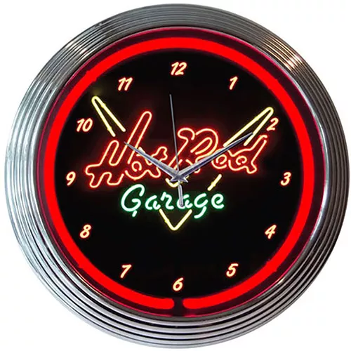 Neonetics Hot Rod Garage Neon Clock