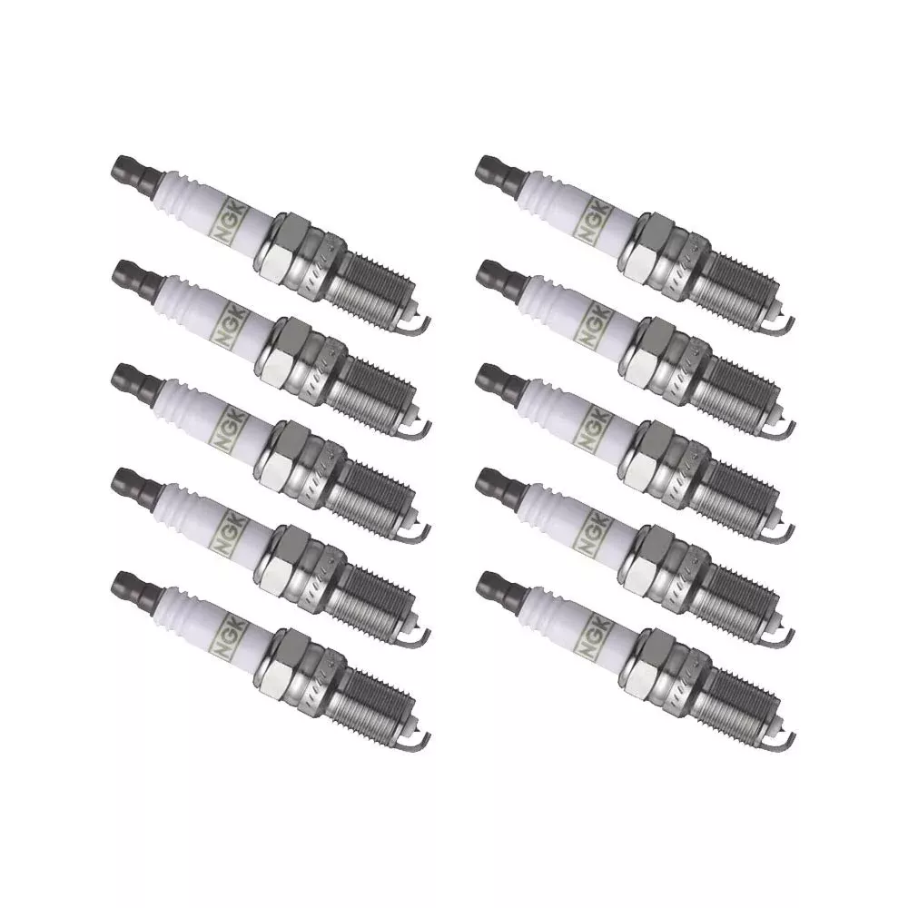 Ngk G Power Platinum Spark Plug Tr55Gp (10 Pack) For Ford E-350 Econoline Club Wagon Chateau 1997-2002 6.8L/415