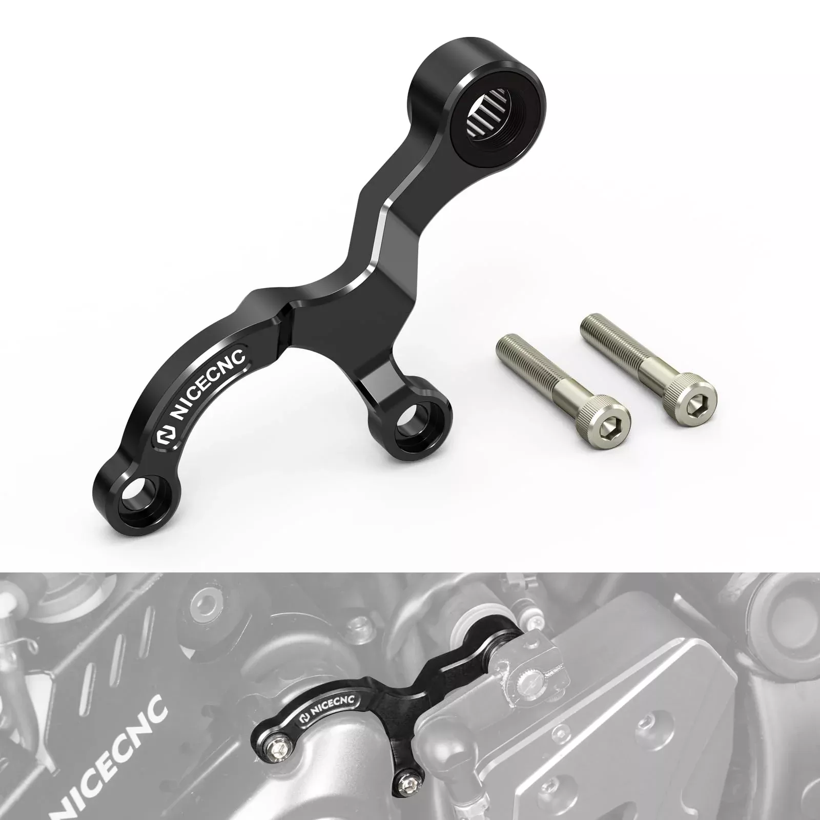 Nicecnc Black Shift Stabilizer Gear Shift Support Compatible With Yamaha Tenere 700/Xtz700 2019-2024,Tenere 700 Rally Edition 2020-2024,Tenere 700 World Raid 2022,Mt-07 2018-2023